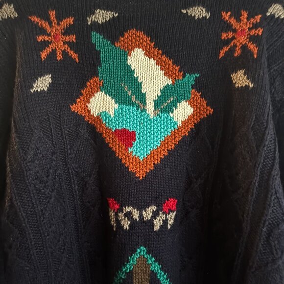 Vintage Wool Blend Southwestern print Colourful Pullover Sweater L - Picture 7 of 7